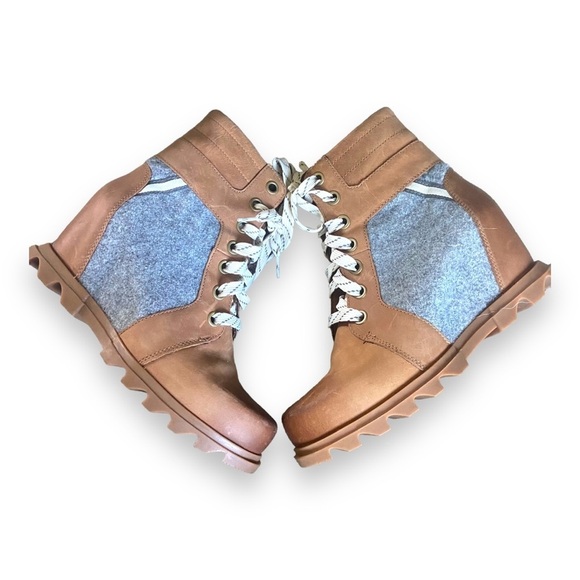 Sorel Joan of Arctic Wedge III Lexie Waterproof Boot Taffy/Gum 2 Sz 9.5 - Picture 2 of 5